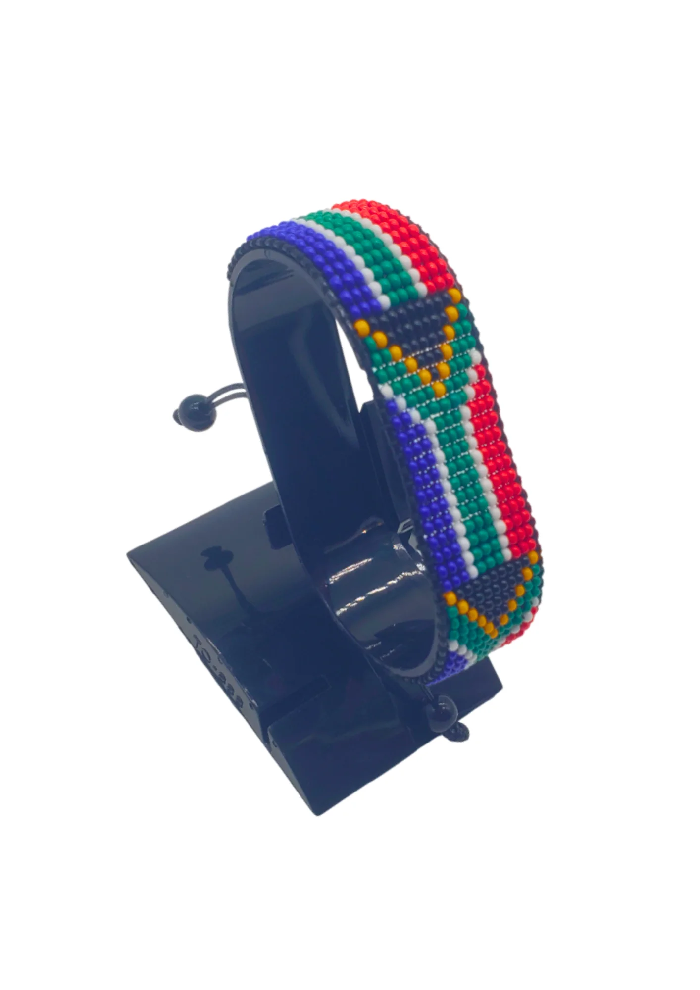 South Africa Flag Bracelet Adjustable handcrafted with the colors of the South Africa flag.